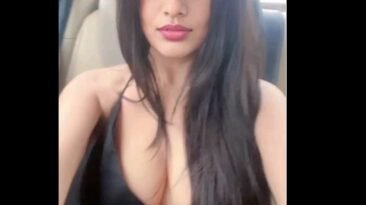 Super hot girl in sexy black outfit video